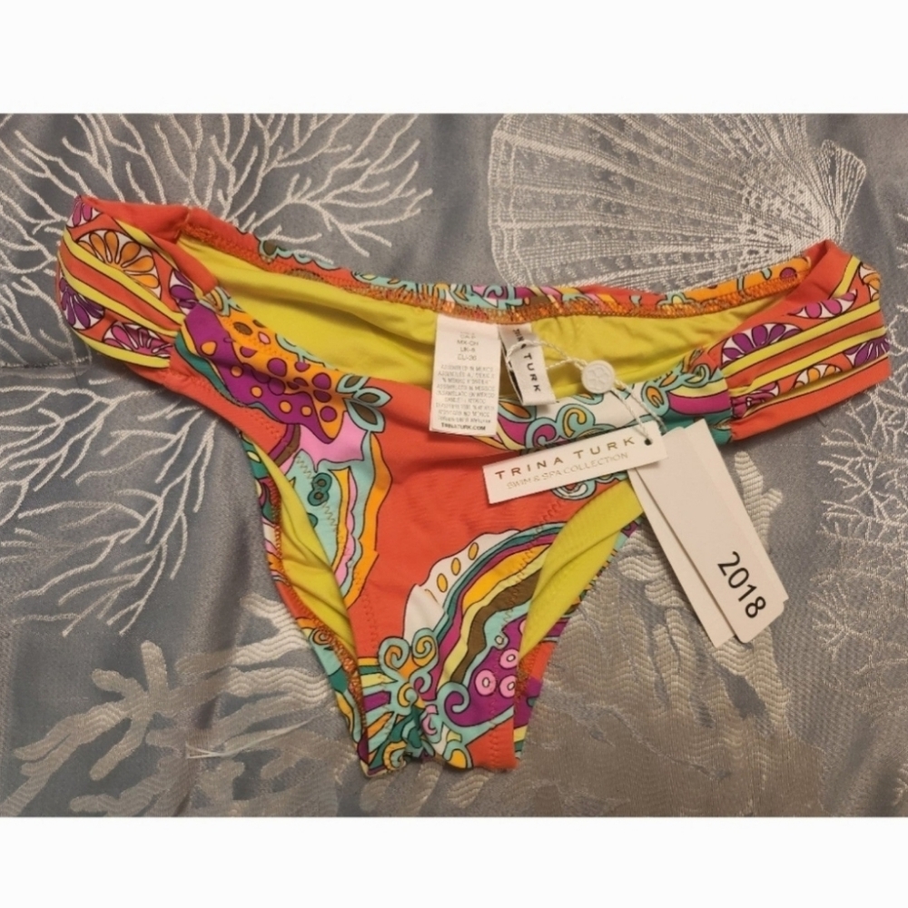 NWT Trina Turk Shirred Hipster Bikini Bottoms - Picture 3 of 10